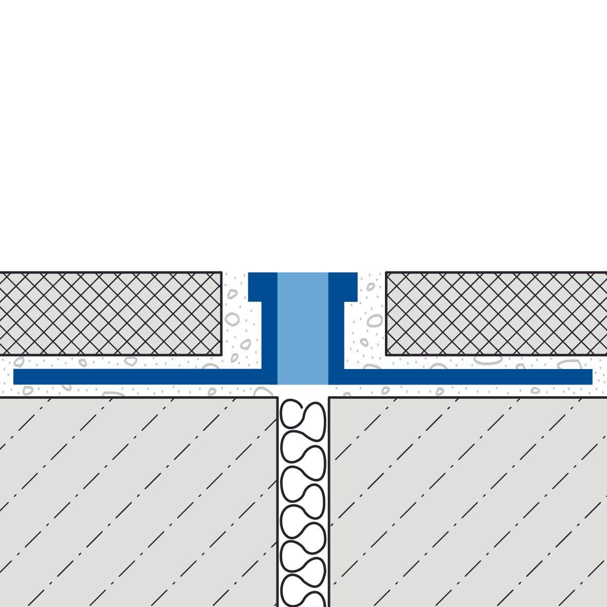 DURAL expansion and movement joint profile DURAFLEX METALL aluminium grey 10mm 250cm