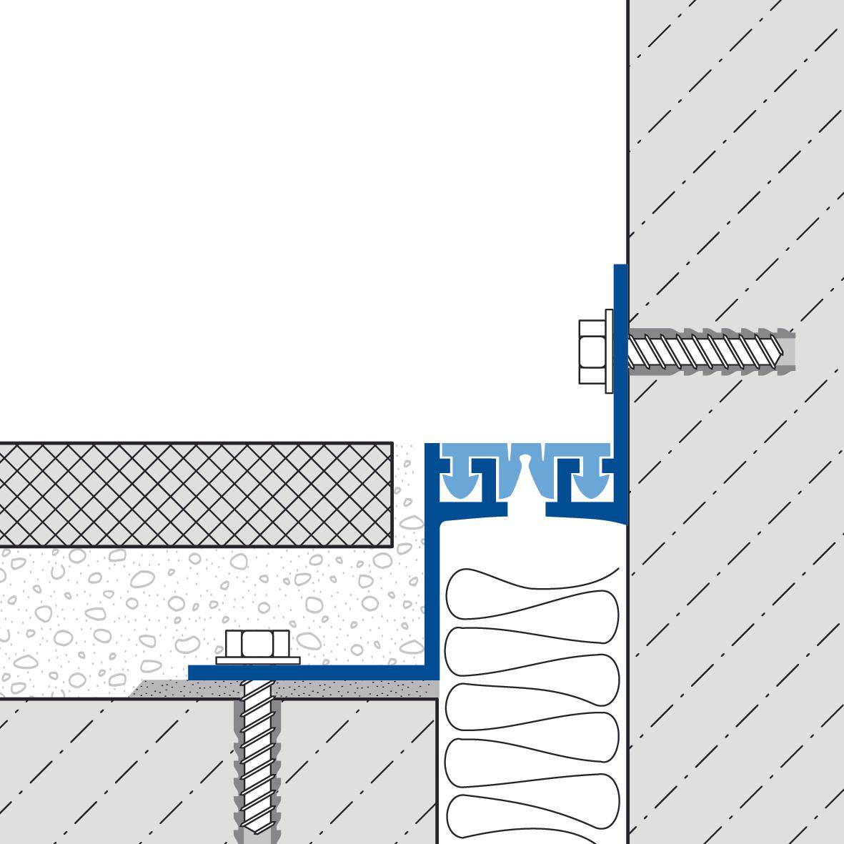 DURAL hoekversie dilatatievoegprofiel hoekversie DURAFLEX SB aluminium 50mm 250cm