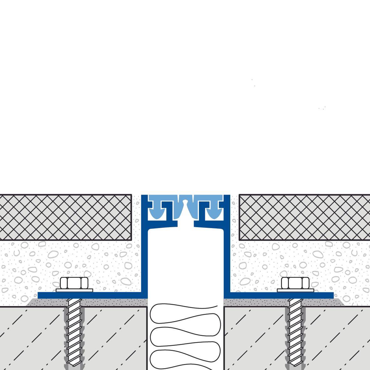 DURAL dilatatie- en bewegingsvoegprofiel DURAFLEX SB aluminium 35mm 250cm