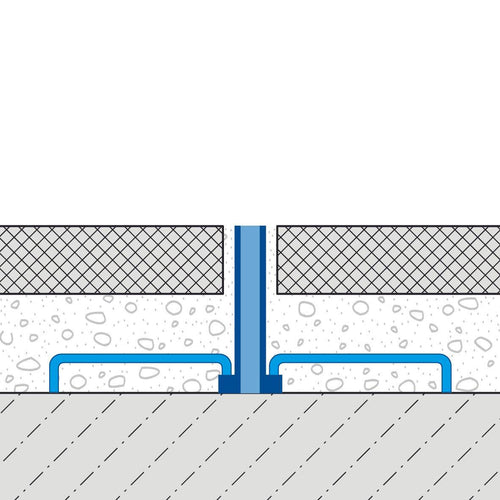 DURAL Dehn- und Bewegungsfugenprofil DURAFLEX TL Aluminium schwarz 40mm 250cm