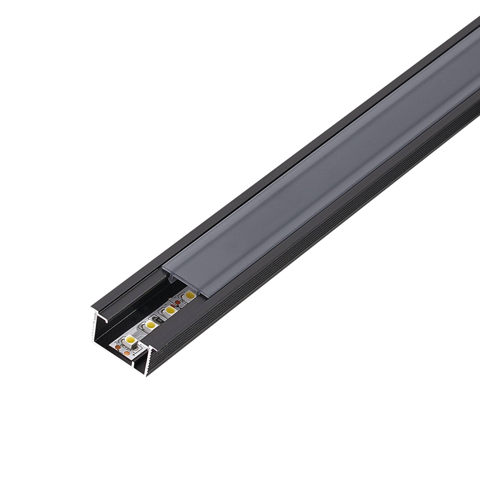 DURAL Listelliprofil DURALIS LED Aluminium pulverbeschichtet schwarz matt 125mm 250cm