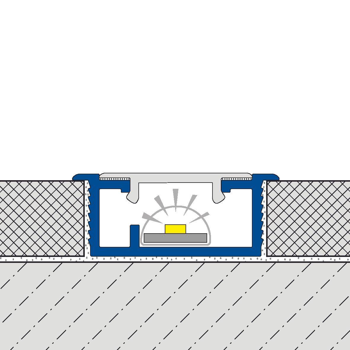 DURAL Listelli profiel DURALIS LED aluminium geanodiseerd zilver 12,5 mm 250 cm