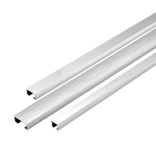 DURAL Listelliprofil DURALIS Aluminium hochglanzeloxiert gebürstet silber 8mm 250cm