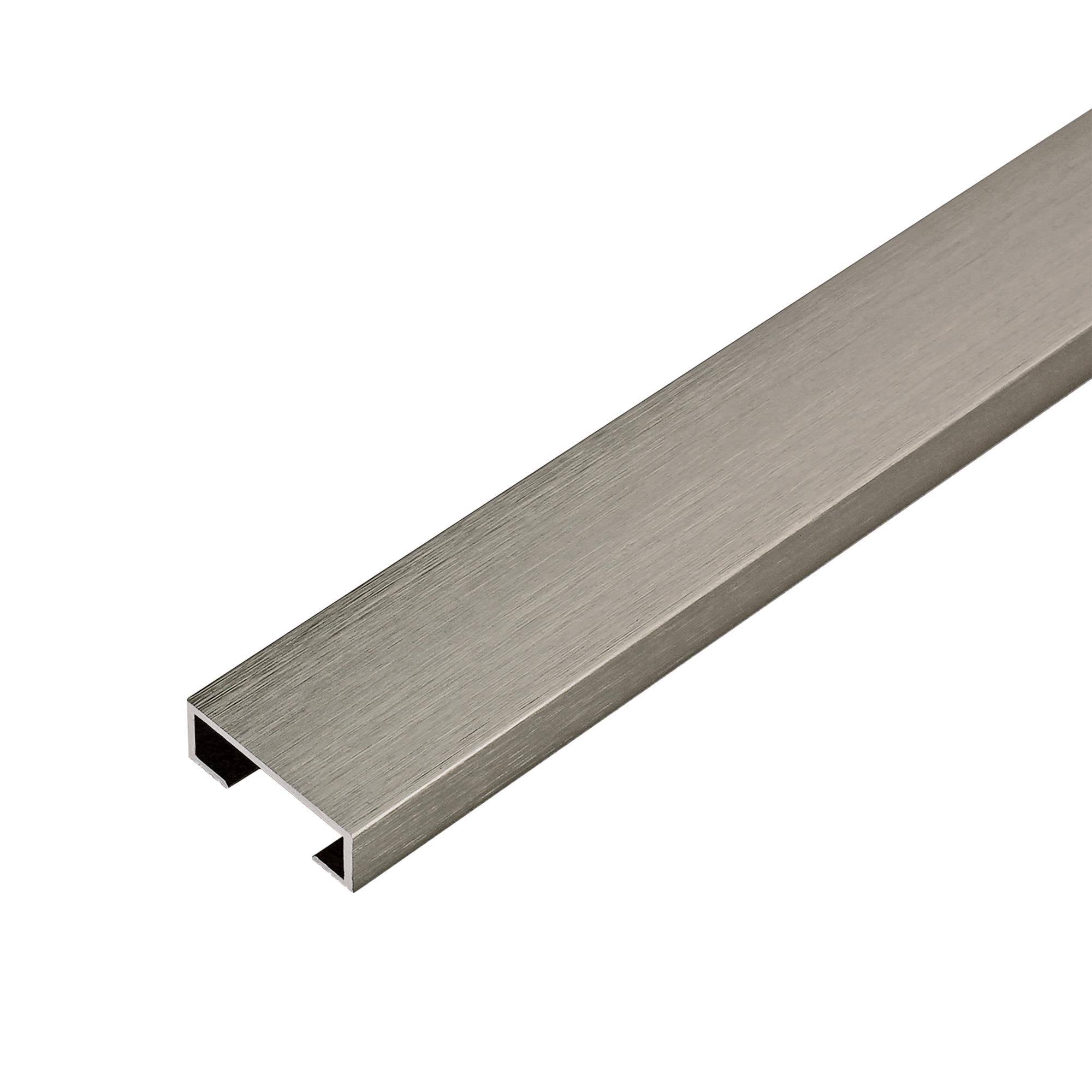 DURAL Listelliprofil DURALIS Aluminium hochglanzeloxiert gebürstet titan 8mm 250cm