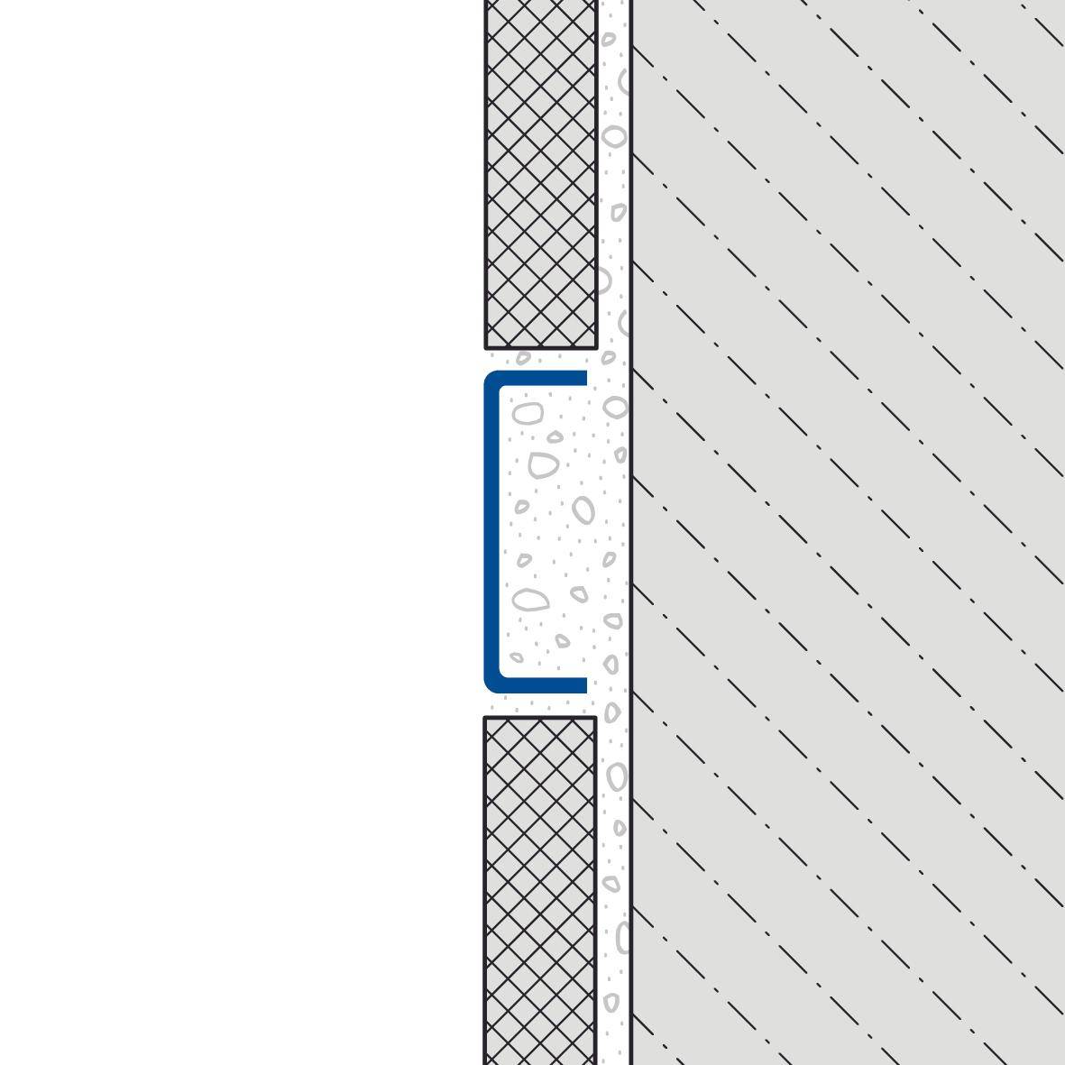 DURAL Listelli profiel DURALIS roestvrij staal (V2A/304) gepolijst met beschermfolie 6mm 250cm