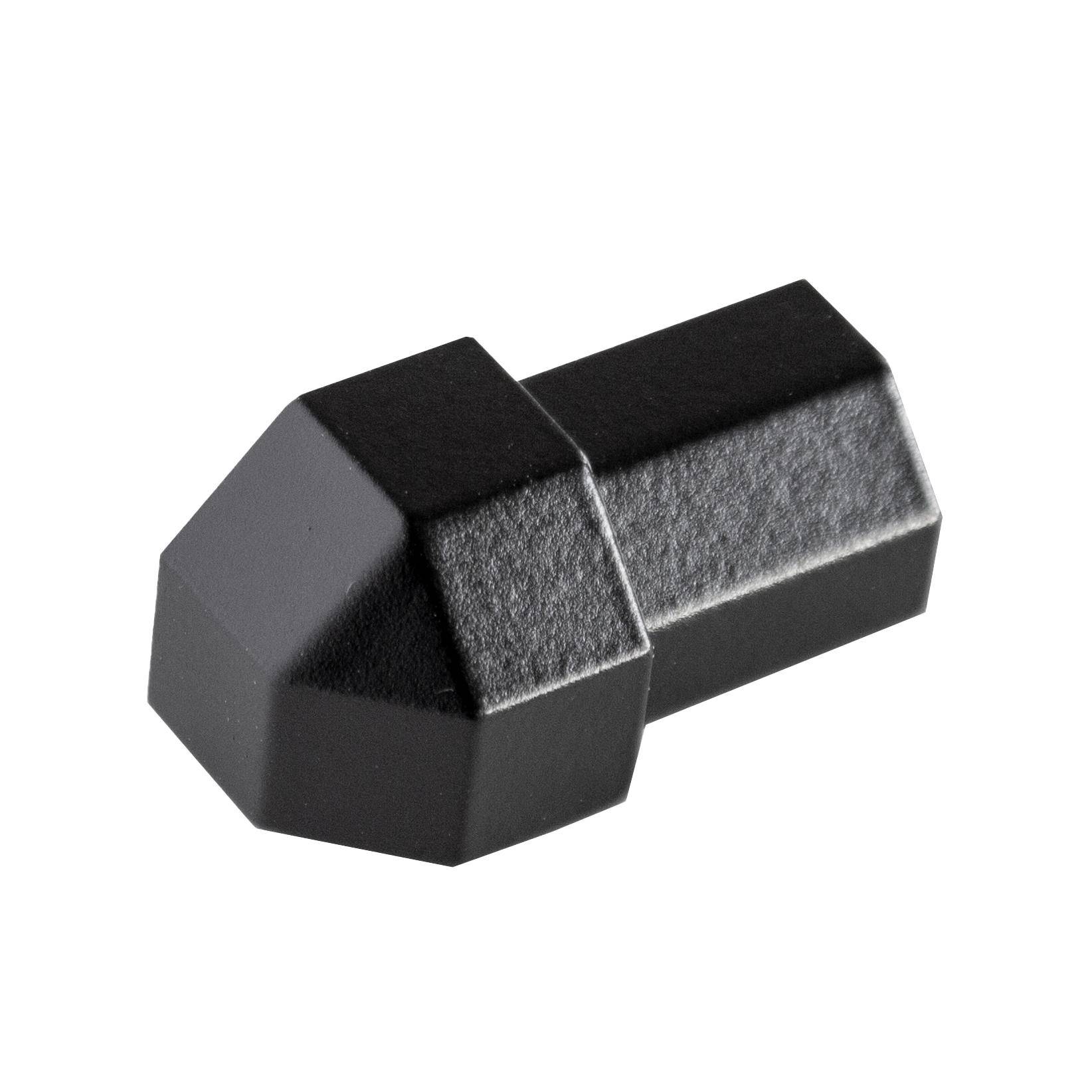 DURAL outside corner DURAPLUS DIAMOND die-cast metal powder-coated black matt 10mm