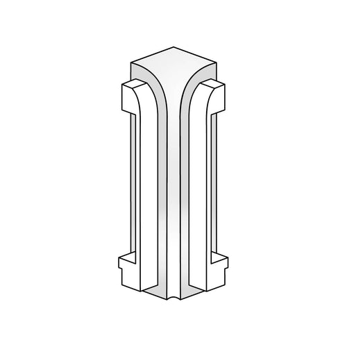 DURAL binnenhoek DURASTEP DP gegoten metaal geanodiseerd zilver 9 mm