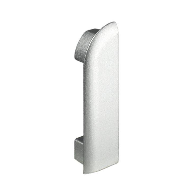 DURAL eindkap links DURASTEP DP aluminium zilver fijnslijping 13,5mm