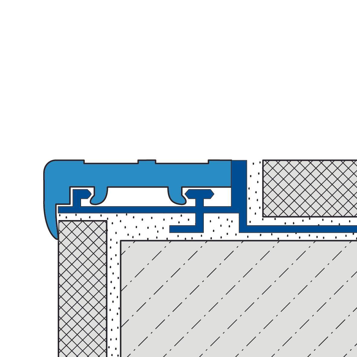 DURAL Treppenstufenprofil DURASTEP STANDARD Aluminium grau 11mm 250cm