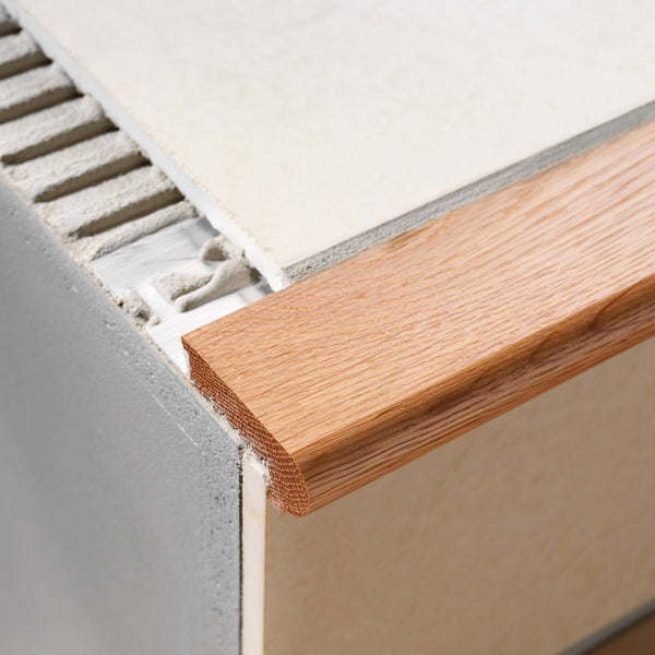 DURAL stair tread profile Provence DURASTEP WOOD aluminium-wood oak smooth 10mm 250cm