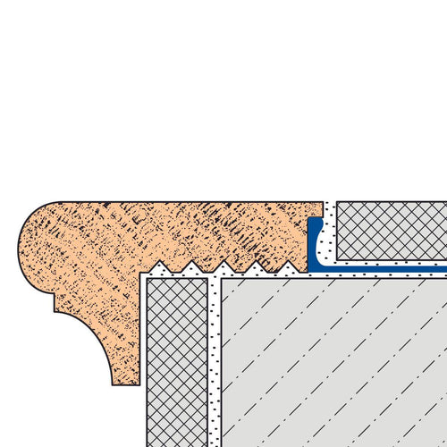 DURAL stair tread profile Toscana DURASTEP WOOD aluminium oak smooth 13.5mm 250cm