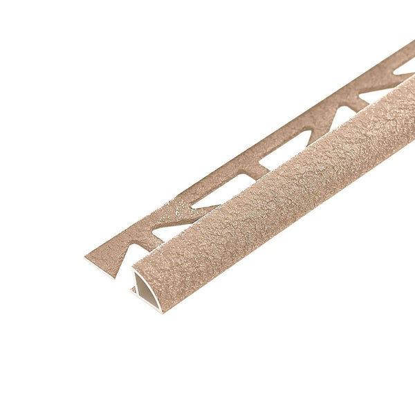 DURAL kwartcirkelprofiel DURONDELL aluminium structuur gecoat beige 10 mm 250 cm