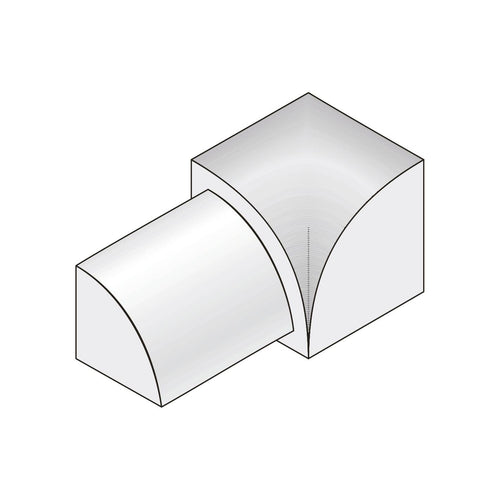 DURAL inside corner DURONDELL metal die-cast brushed 12mm