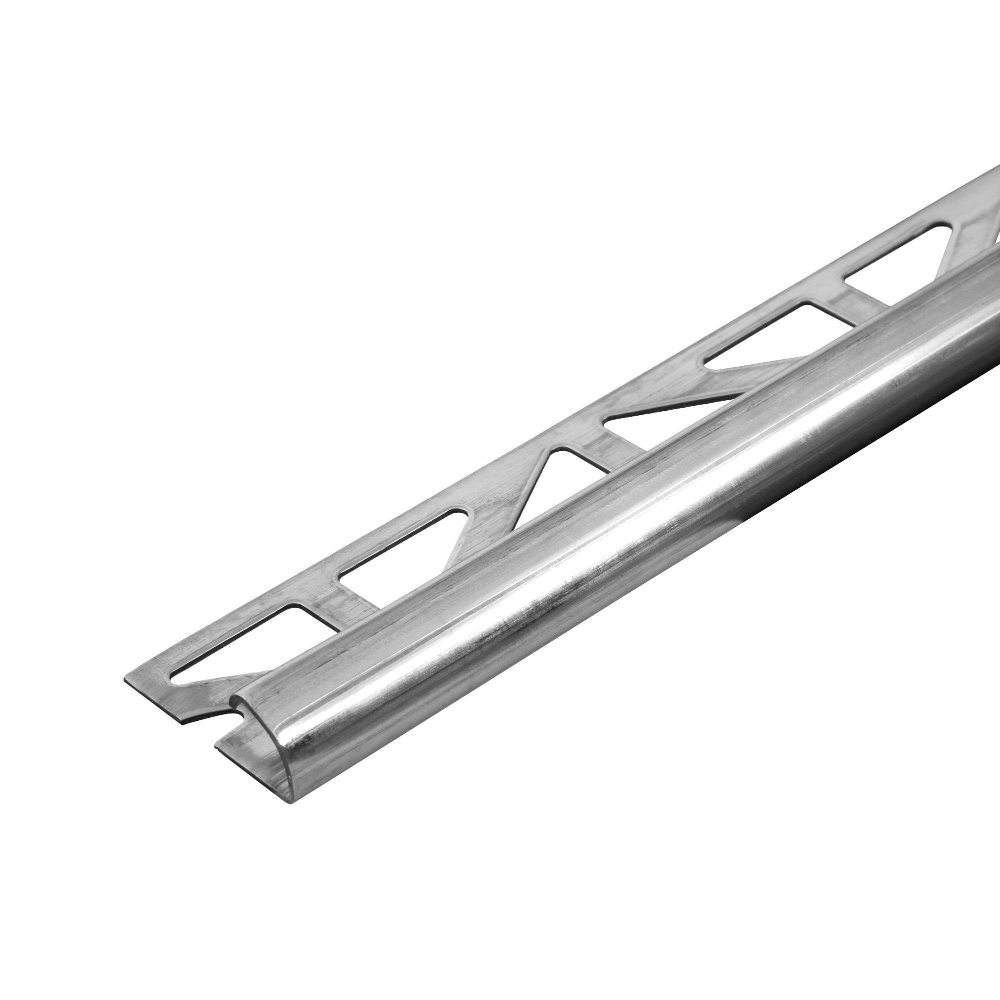 DURAL kwartcirkelprofiel DURONDELL roestvrij staal (V2A/304) zilver hoogglans gepolijst met beschermfolie 6 mm 250 cm