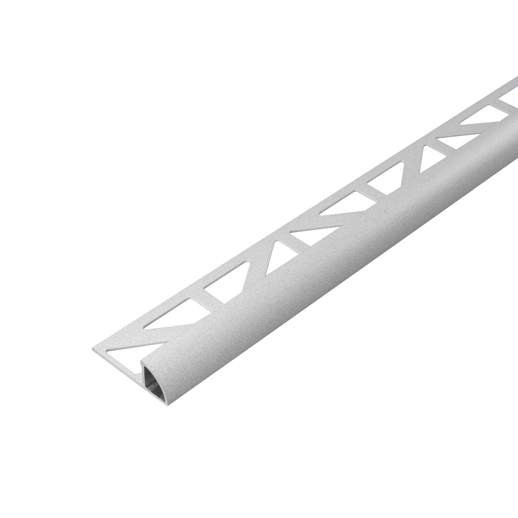 DURAL kwartcirkelprofiel DURONDELL aluminium gepoedercoat Salt'n'pepper wit 488mm 250cm