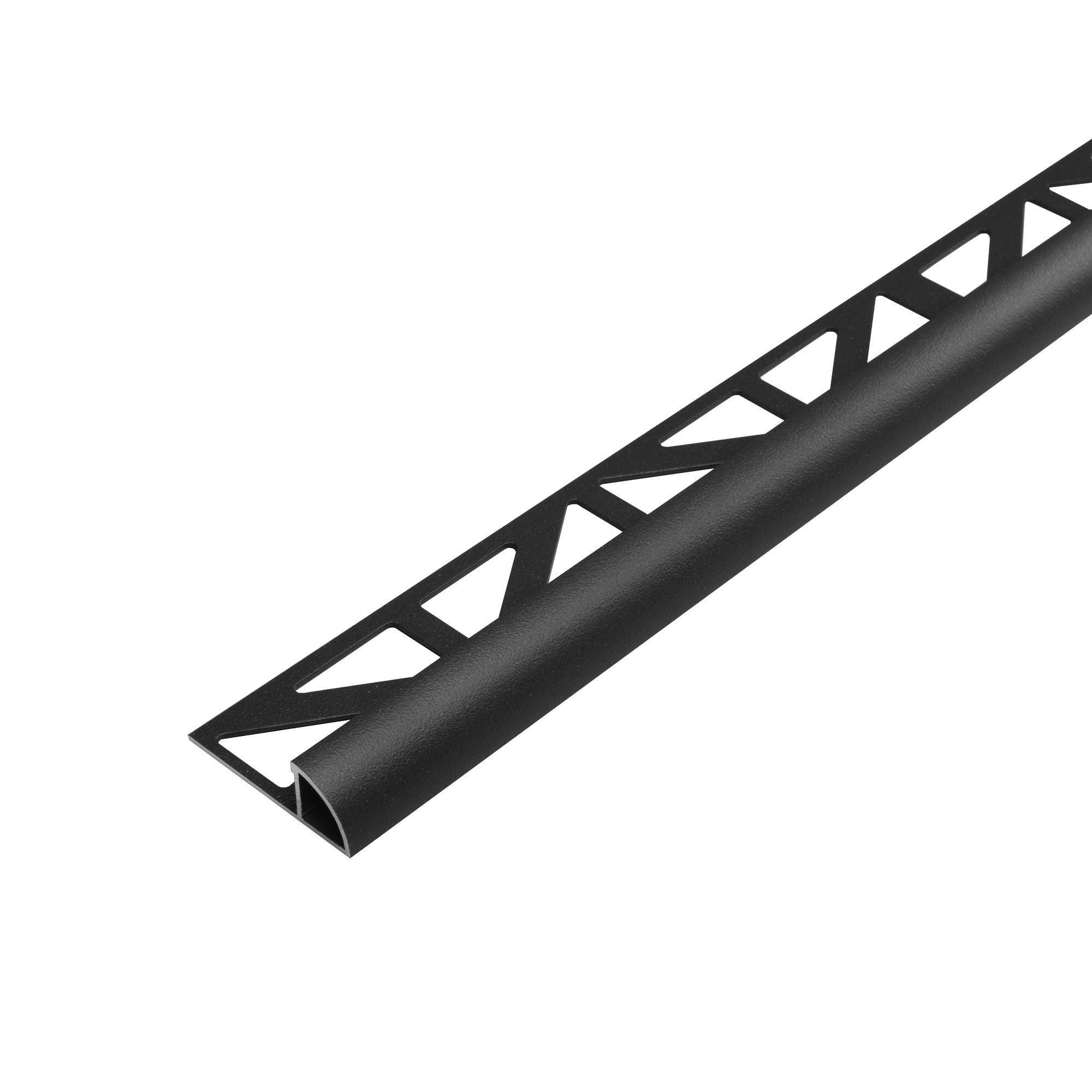 DURAL kwartcirkelprofiel DURONDELL aluminium gepoedercoat Salt'n'pepper antraciet 588mm 250cm