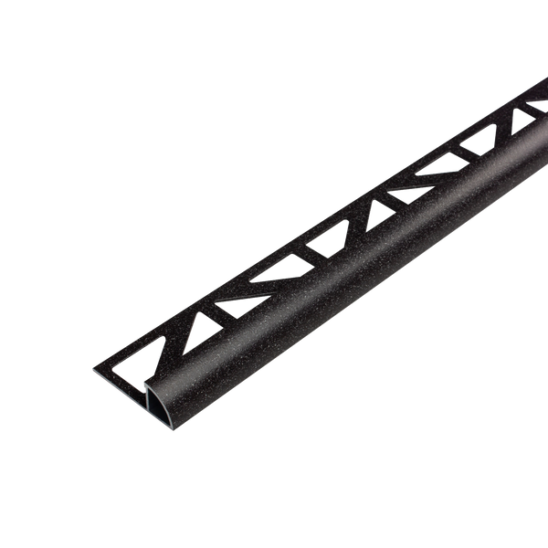 DURAL kwartcirkelprofiel DURONDELL aluminium gepoedercoat Salt'n'pepper zwartbruin 688mm 250cm