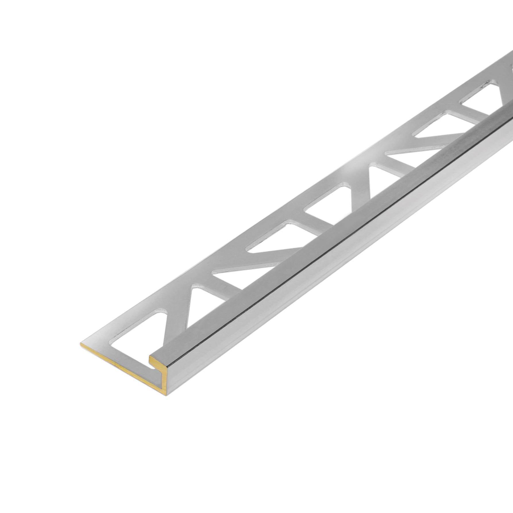 DURAL angle profile DUROSOL 5MIL brass silver chrome plated 9mm 250cm