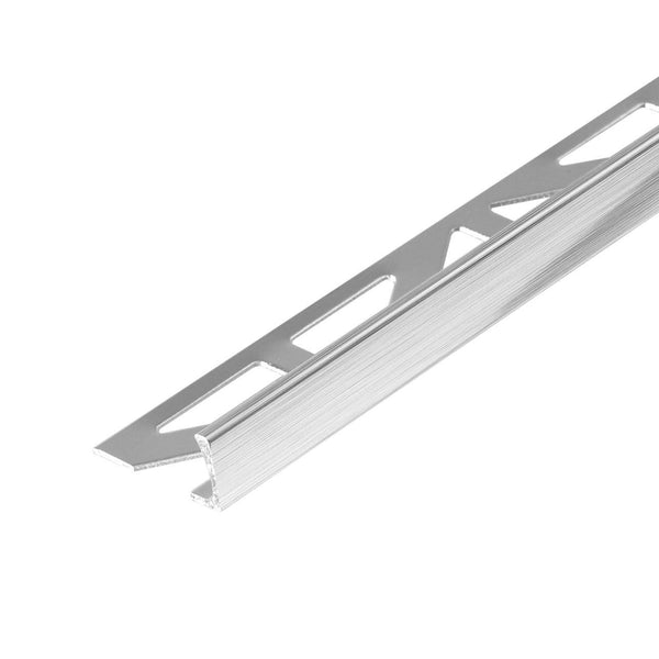 DURAL angle profile DUROSOL aluminium high gloss anodised brushed silver 8mm 250cm