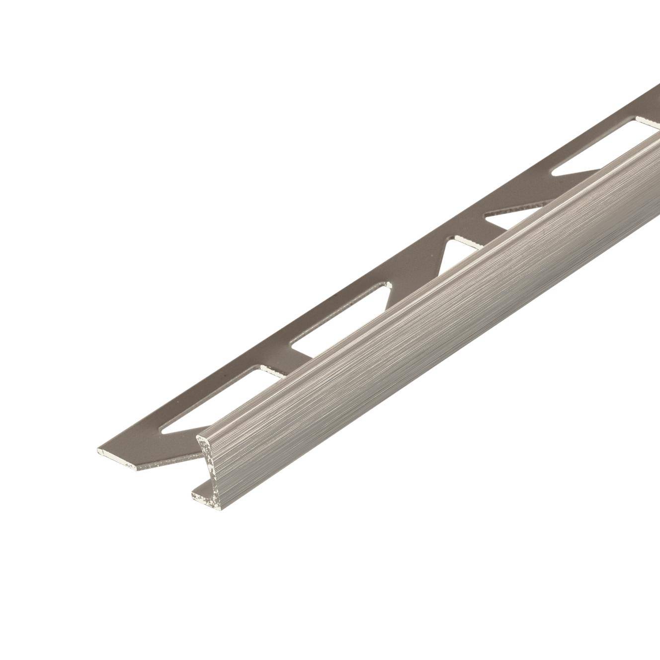 DURAL hoekprofiel DUROSOL aluminium hoogglans geanodiseerd geborsteld titanium 12,5mm 250cm