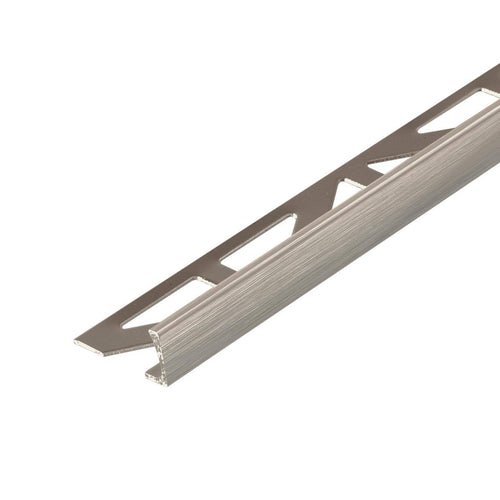 DURAL Winkelprofil DUROSOL Aluminium hochglanzeloxiert gebürstet titan 10mm 250cm