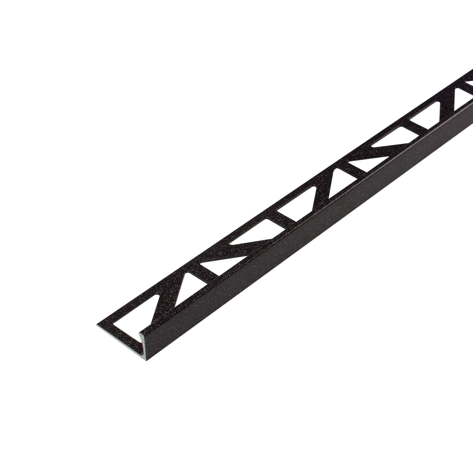 DURAL hoekprofiel DUROSOL aluminium gepoedercoat Salt'n'pepper zwartbruin 10mm 250cm