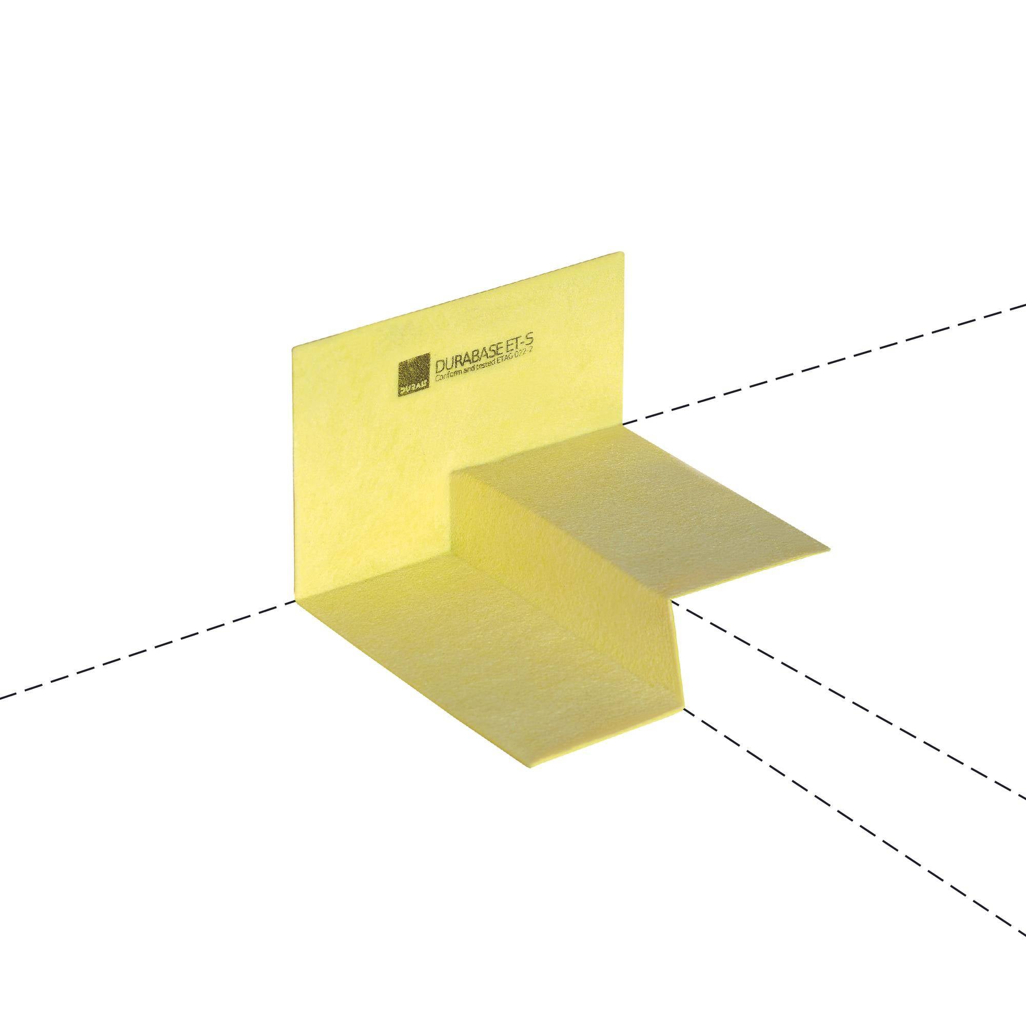 DURAL 3D-Ecke rechts DURABASE ET-S gelb 80mm 120mm