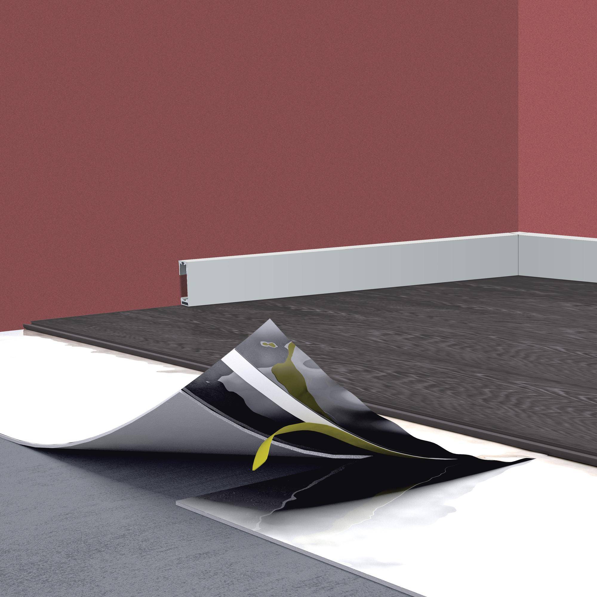 DURAL underlay for laminate/prefinished parquet FLOORBASE aluminium silver 15 linear metres.