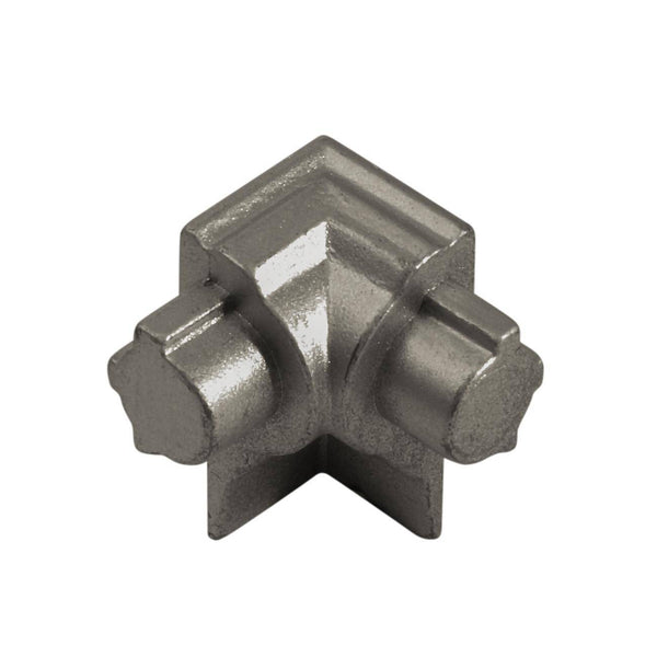 DURAL binnenhoek FLORENTOSTEP gegoten metaal titanium 9 mm