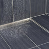 DURAL wandaansluiting afschotwig links (in de richting van de goot) SHOWER-GK TEGEL RVS (V2A/304) geborsteld 12,5mm 120cm