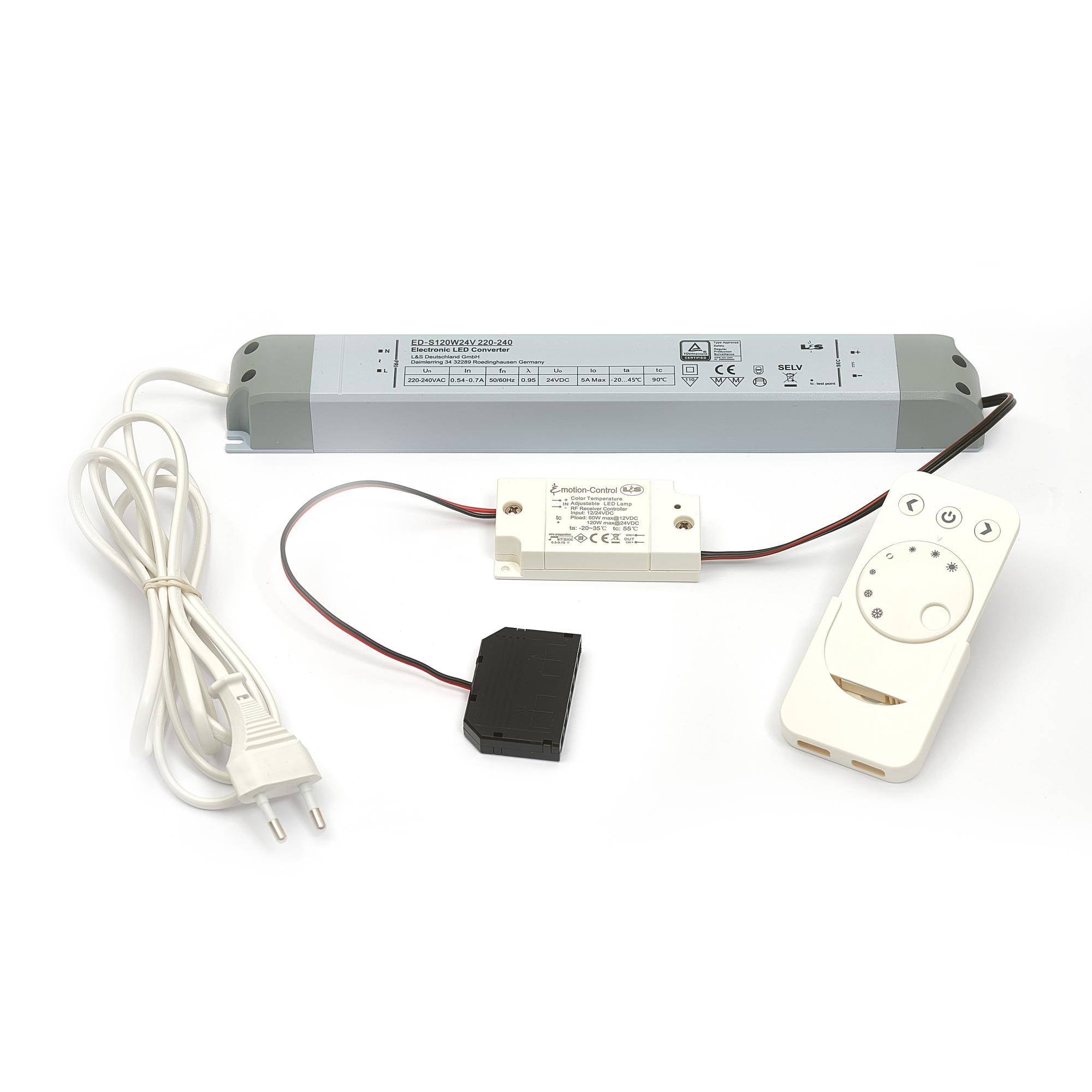 DURAL LED-thuisbasis voor maximaal 4 ontvangers LED SET EMOTION F aluminium