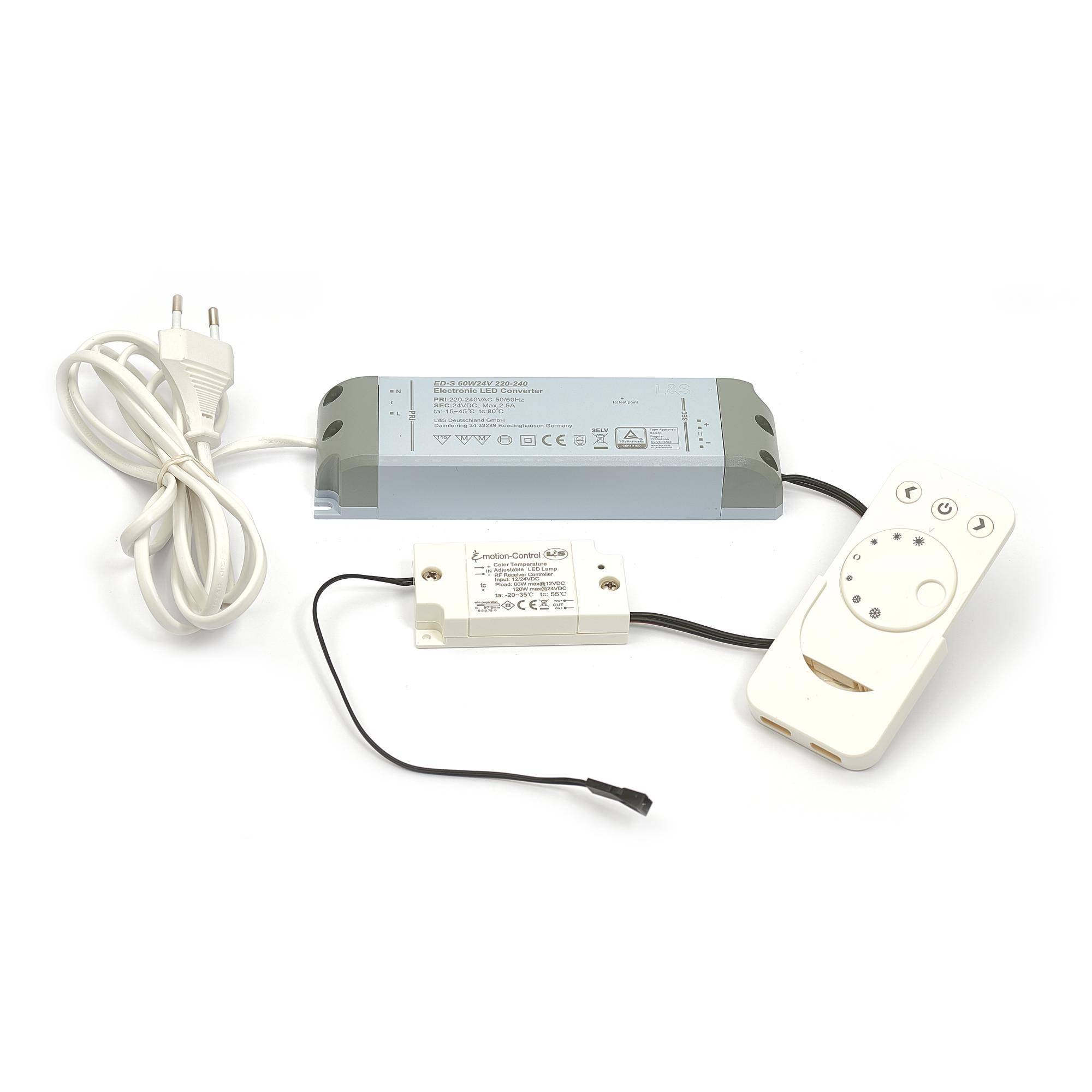 DURAL LED-thuisbasis voor maximaal 4 ontvangers LED SET EMOTION F aluminium