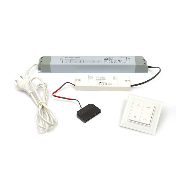 DURAL LED connection set for LED "Emotion" for 1 receiver LED-SET EMOTION W aluminum white