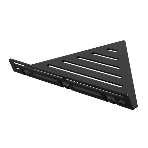 DURAL hoekplank met reling TI-SHELF LINE aluminium structuur gecoat zwart 32mm