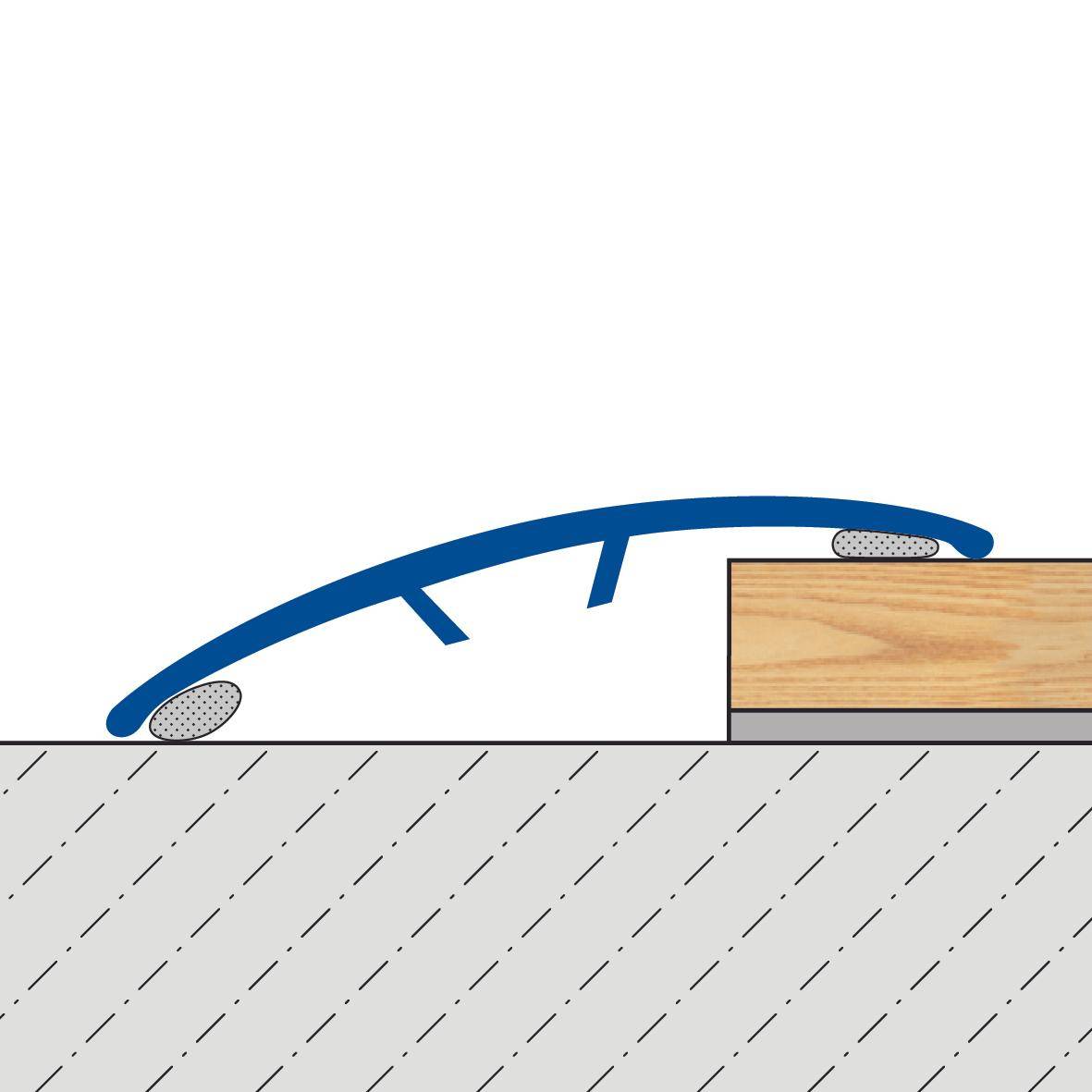 DURAL transition profile MULTIFLOOR TRANS. PVC silver anodized 100cm