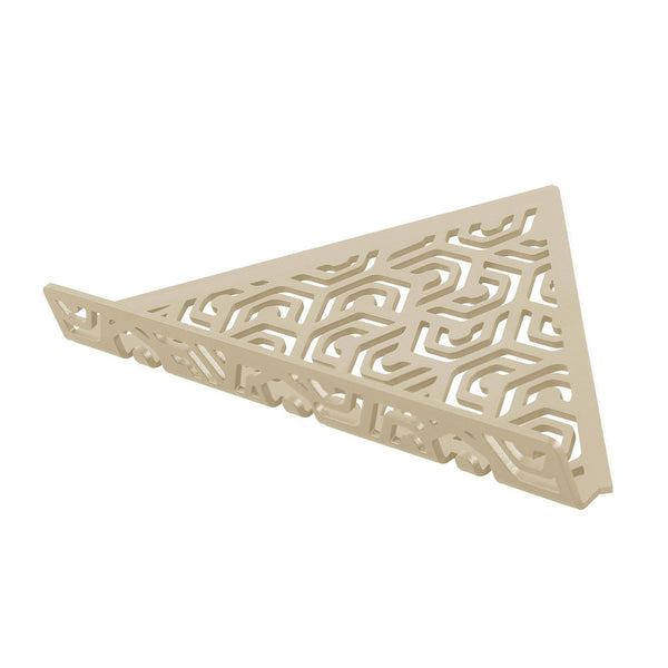 DURAL hoekplank met reling TI-SHELF PENTA aluminium structuur gecoat zand 32mm