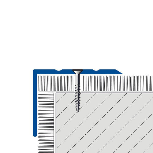 DURAL trapprofiel geboord PROTECT aluminium geanodiseerd titanium 20 mm 270 cm