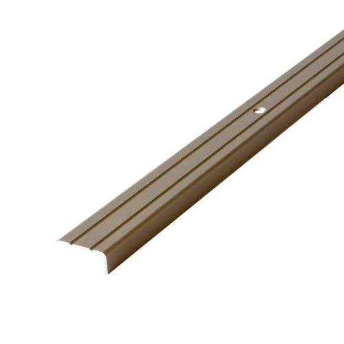 DURAL trapprofiel geboord PROTECT aluminium geanodiseerd titanium 10 mm 270 cm