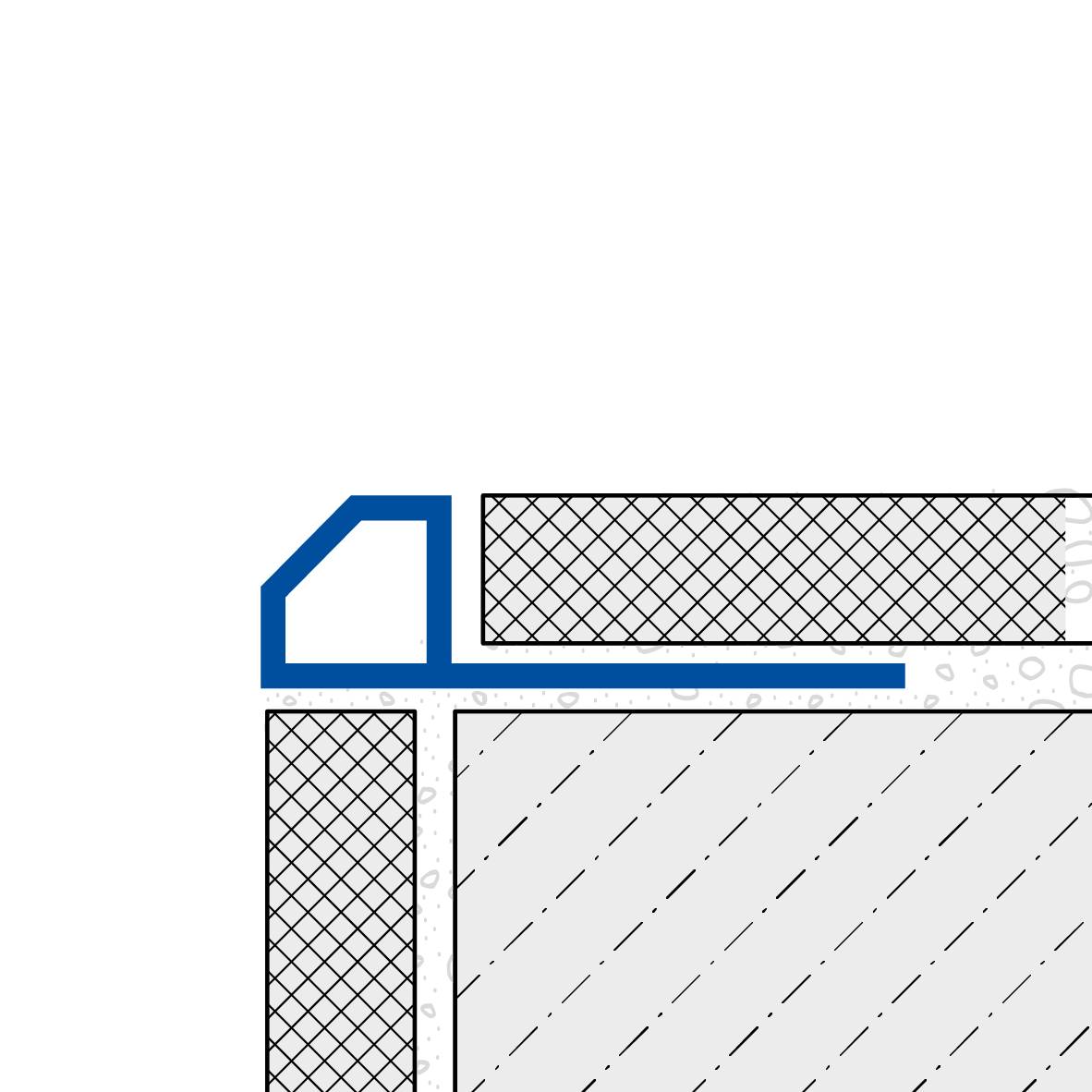 DURAL Abschlussprofil DURAPLUS DIAMOND Aluminium pulverbeschichtet betongrau RAL 0006500 10mm 300cm