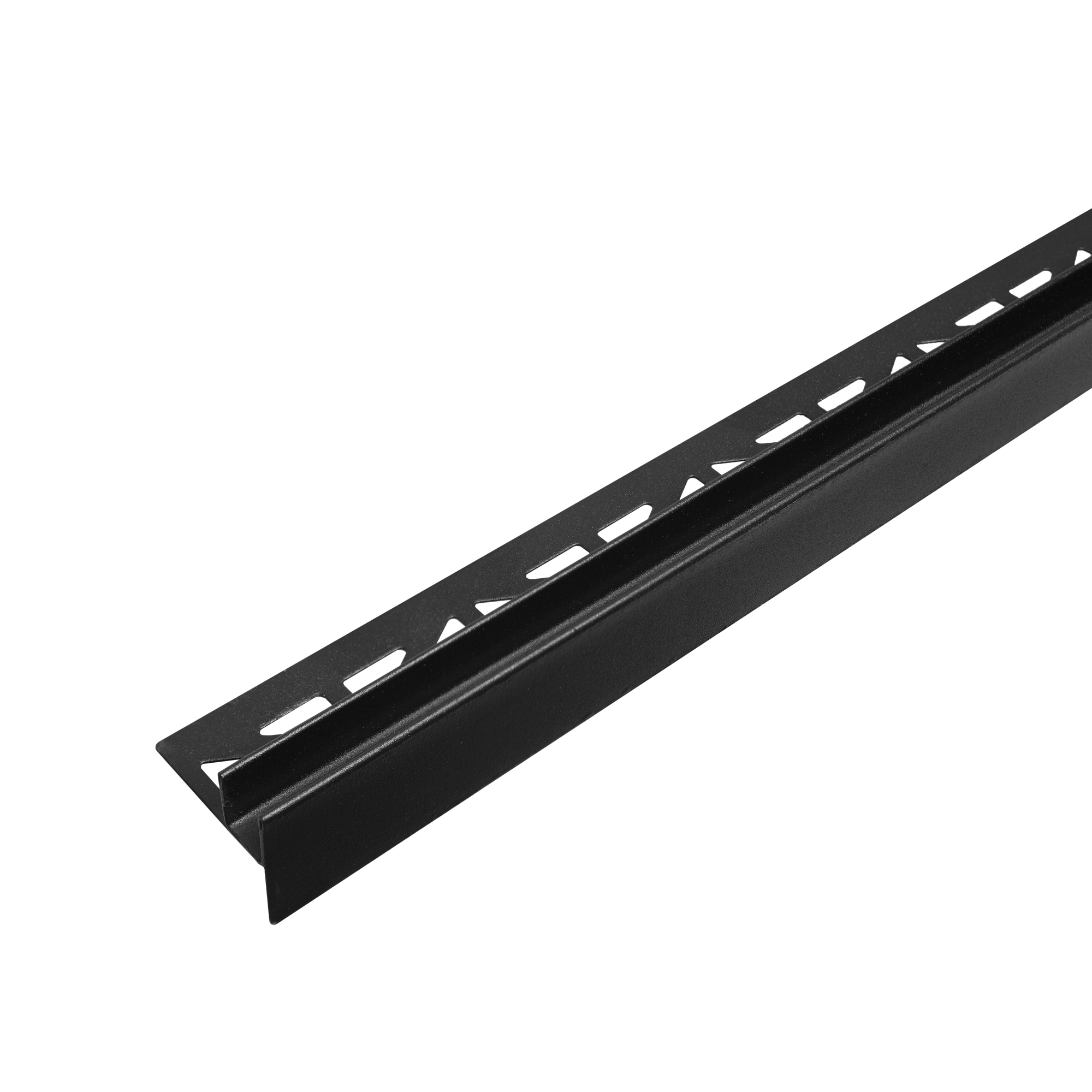 DURAL verloopwig voor glashouder links SHOWER-GK GLAS FLOOR RVS (V2A/304) zwart mat RAL 9011 structuur gecoat 19mm 200cm