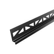 Wandanschluss Gefällekeil rechts (in Blickrichtung zur Rinne) SHOWER-GK TILE Edelstahl (V2A/304) schwarz matt RAL 9011 strukturbeschichtet 10mm 200cm