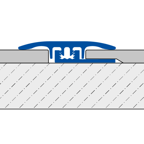 DURAL transition profile SNAP LVT EXPANSION aluminium anodised silver 5-7mm 100cm