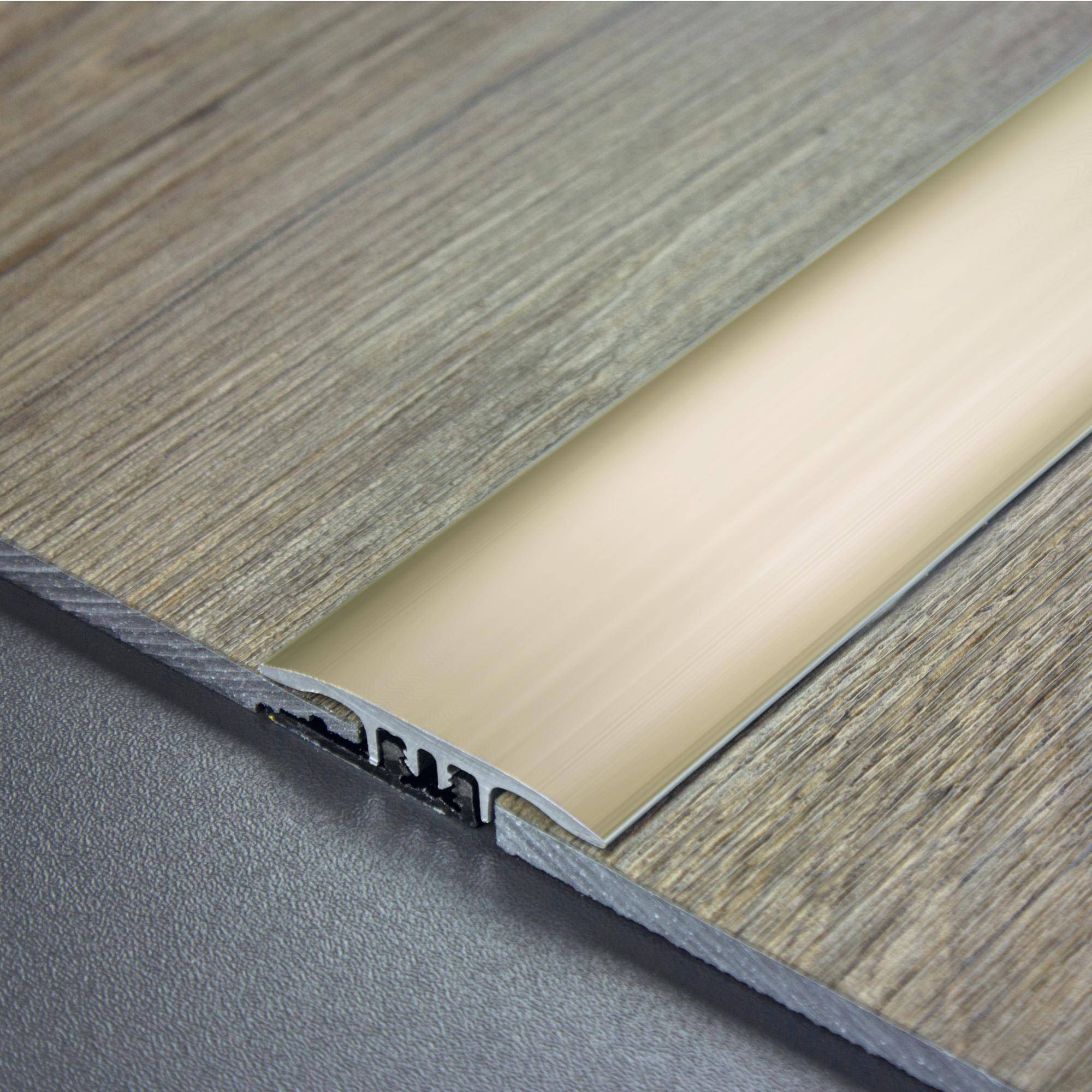 DURAL transition profile SNAP LVT EXPANSION aluminum anodized titanium 5-7mmmm 100cm