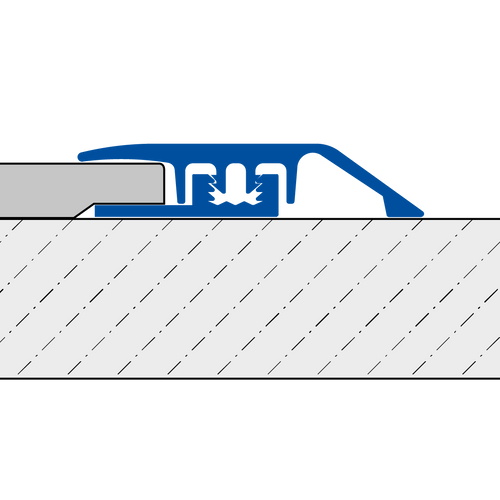 DURAL adjustment profile SNAP LVT FINISH aluminum anodized silver 5-7mm 270cm