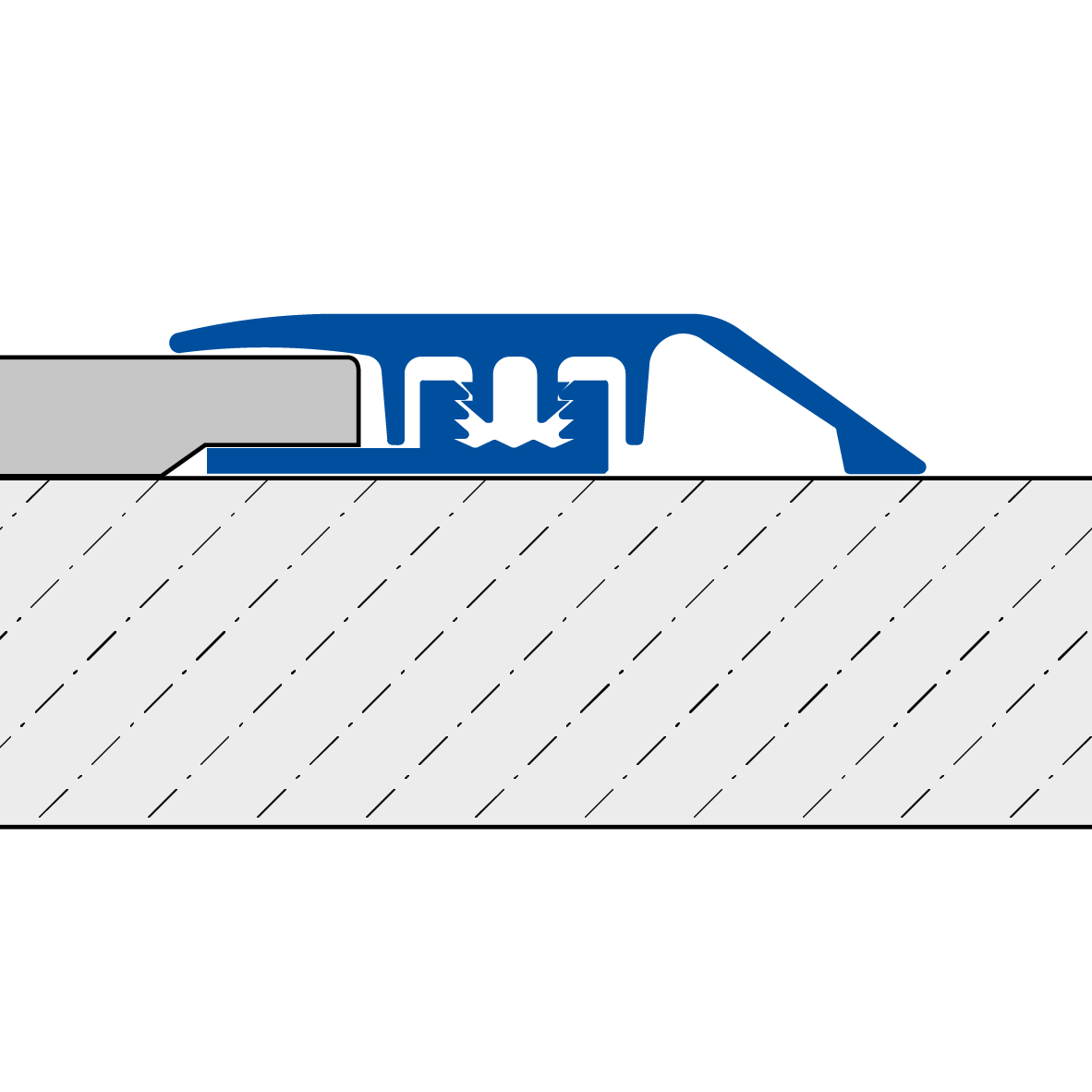 DURAL adjustment profile SNAP LVT FINISH aluminum anodized titanium 5-7mm 270cm