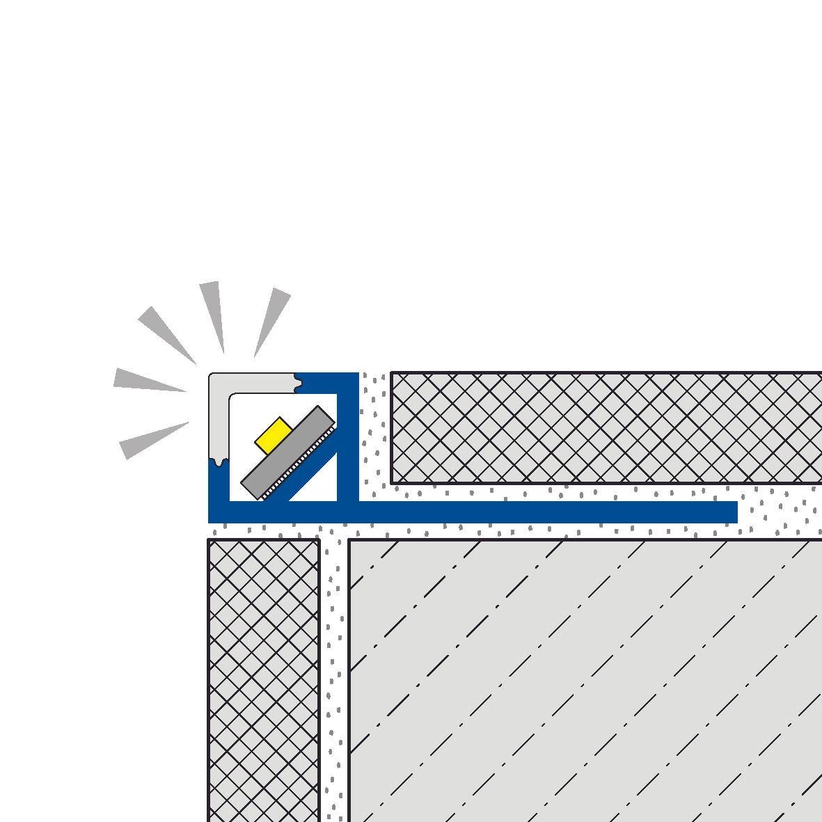 DURAL LED base profile SQUARELINE LED silver anodized 9mm 250cm