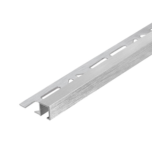 DURAL end profile SQUARELINE aluminium high gloss anodised brushed silver 7mm 250cm