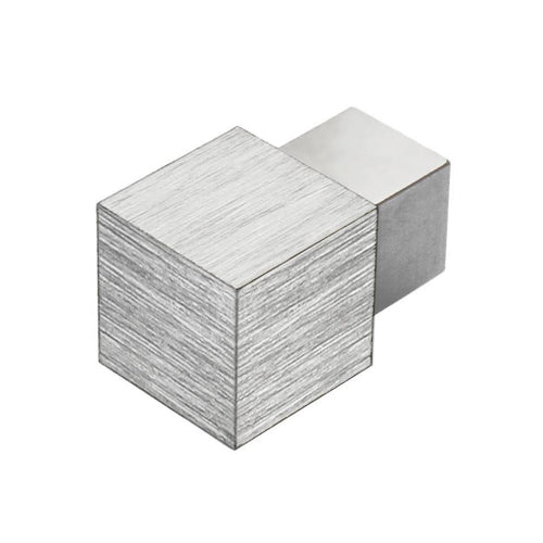 DURAL Innen- und Außenecke SQUARELINE Aluminium hochglanzeloxiert gebürstet silber 11mm