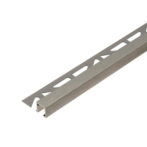 DURAL eindprofiel SQUARELINE aluminium hoogglans geanodiseerd geborsteld titanium 7mm 250cm