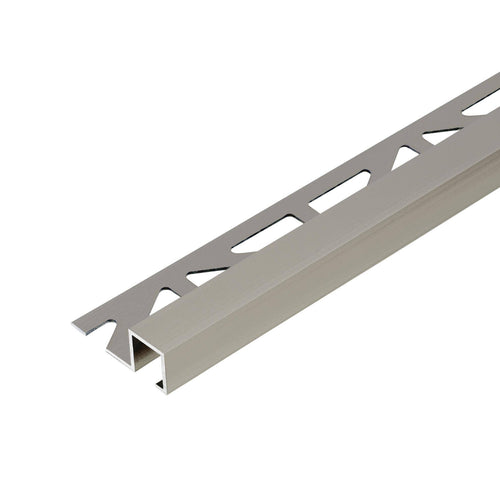 DURAL eindprofiel SQUARELINE aluminium hoogglans geanodiseerd titanium 10mm 250cm